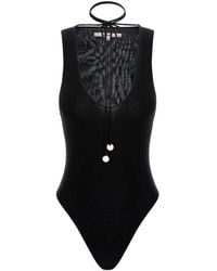 MANURI - Tie-Detail Bodysuit - Lyst