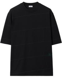 Burberry - T-shirt en coton à rayures - Lyst