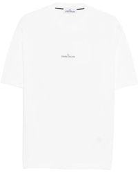 Stone Island - Lab-Print Cotton T-Shirt - Lyst