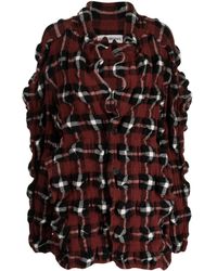 Issey Miyake - Check-pattern Wool-blend Jacket - Lyst
