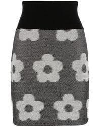 KENZO - Jacquard Flower-Motif Skirt - Lyst