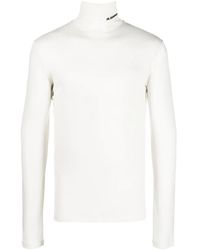 Jil Sander - Rollkragenpullover Mit Logo-Print - Lyst