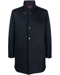 Fay - Single-breasted Wool-blend Coat - Lyst