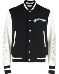 Givenchy - Wool And Leather Bomber Jacket - Lyst