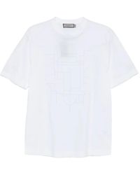 Canali - Geometric-Print T-Shirt - Lyst
