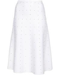 Fabiana Filippi - Gebreide Midi-Rok Met Studs - Lyst