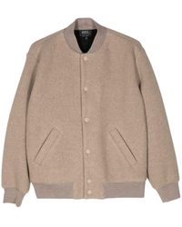 A.P.C. - Knitted Bomber Jacket - Lyst