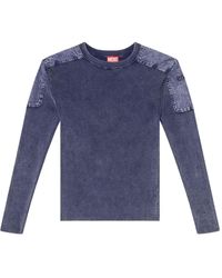 DIESEL - K-Martin Panelled Ribbed Jumper - Lyst