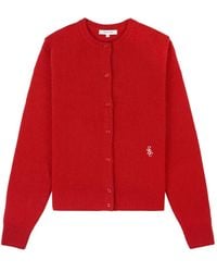 Sporty & Rich - Cardigan Boutonné Et Brodé - Lyst