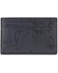 McQueen - Graffiti Leather Card Holder - Lyst