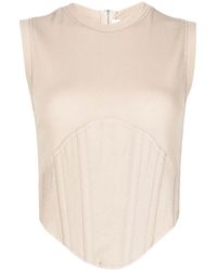 Dion Lee - Fine-Ribbed Corset Tank Top - Lyst