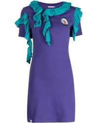 Charles Jeffrey - Ruffle-Detail Logo-Embroidered Minidress - Lyst