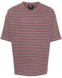 A.P.C. - Striped Cotton T-shirt - Lyst