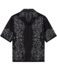 Amiri - Bandana Paint Oversized Bowling Shirt - Lyst