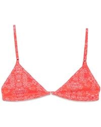Roberta Einer - Top de bikini Frida triangular con estampado floral de x Kiss 'n Thrill - Lyst