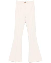 Elisabetta Franchi - Hose Aus Krepp Mit Glockenboden - Lyst