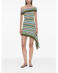 Christopher Esber - Stripe-Knit Draped Mini Dress - Lyst