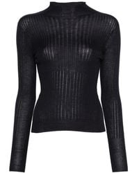 Peserico - Ribbed Mock-Neck Top - Lyst