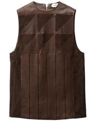 Versace - Mini Leather Patchwork Dress - Lyst