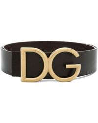 Dolce & Gabbana Gürtel mit Logo-Schnalle - Braun