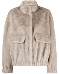 Ba&sh - Paros Faux-Fur Cropped Jacket - Lyst