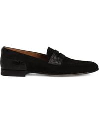Dolce & Gabbana - Loafer aus Wildleder mit Kroko-Effekt - Lyst