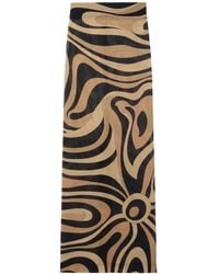 PUCCI - Marmo-Print Maxi Skirt - Lyst