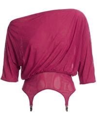 Axel 113 - Kendall Off-Shoulder Mesh Top - Lyst