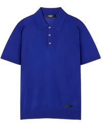 Versace - Gebreid Poloshirt Met Katoenen Zijde - Lyst