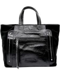 VISONA - エナメルレザー ハンドバッグ - Lyst