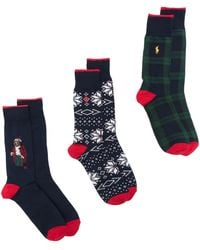 Polo Ralph Lauren - Mid-Calf Patterned Socks Pack - Lyst
