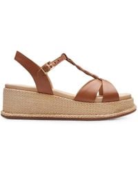 Clarks - Kimmei Twist Wedge Sandals - Lyst
