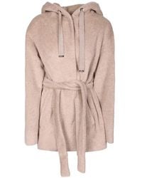 Herno - Hooded Belted Coat - Lyst