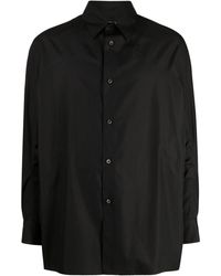 Fumito Ganryu - Straight-point Collar Cotton Shirt - Lyst