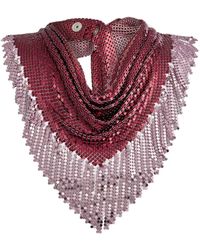 Rabanne - Sciarpa Ruby Chainmail con frange - Lyst