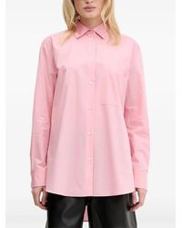 HUGO - Embroidered-Logo Cotton Shirt - Lyst