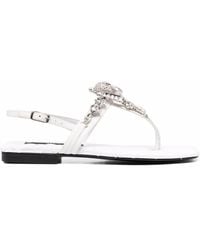 Philipp Plein - Crystal-Skull Flat Sandals - Lyst