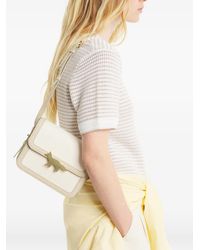 Maison Kitsuné - Edie Fox-Plaque Leather-Trim Shoulder Bag - Lyst
