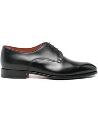Santoni - Block-Heel Derby Shoes - Lyst