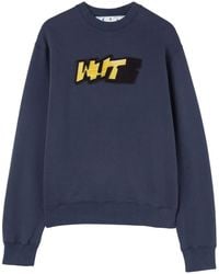 Off-White c/o Virgil Abloh - Logo-Print Crew Neck Sweatshirt - Lyst