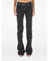 McQueen - Jeans Met Gestrikt Detail - Lyst