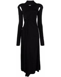 Off-White c/o Virgil Abloh - Logo-print Cut-out Dress - Lyst