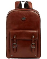 The Bridge - Buckle-Detail Leather Backpack - Lyst