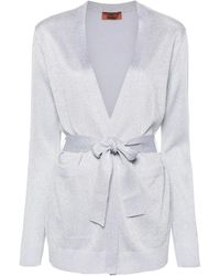 Missoni - Metallic-Threading Belted Cardigan - Lyst