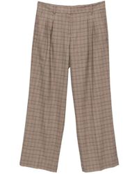 Aniye By - Check-Pattern Pleated Trousers - Lyst