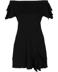 Goen.J - Off-Shoulder Ruffle-Trim Mini Dress - Lyst