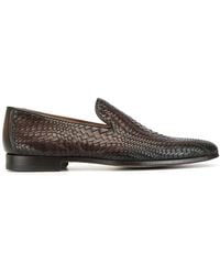 Magnanni - Mocasines tejidos con tacón bajo - Lyst
