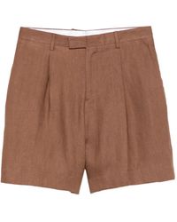 Lardini - Pleated Flap Pocket Shorts - Lyst