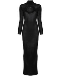 Self-Portrait - Cut Out-Detail Knitted Maxi Dress - Lyst
