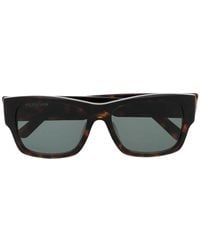 Balenciaga - Enamelled-Logo Square-Frame Sunglasses - Lyst